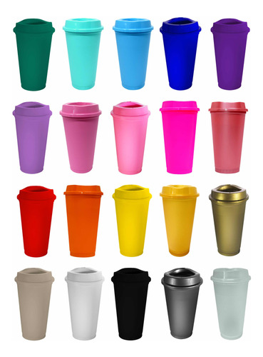 Vaso Cafetero O Para Cafe 12 Pzas Reusable 16oz