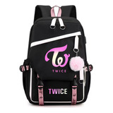 Mochila Escolar Twice Para Mujer Y Hombre, Oxford, Impermeab