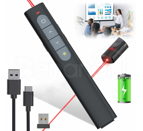 Apuntador Presentador Láser Inalámbrico Recargable Usb 2.4g