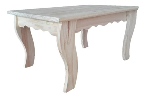 Mesa Ratona Pata Curva De 70 Cm En Madera De Pino