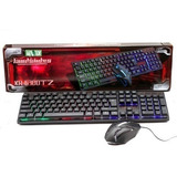 Kit Teclado Mouse Gamer Kr-6300 De Membrana Retroiluminado