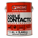 Adhesivo De Contacto Tacsa Pegamento Cemento De Contacto 4l