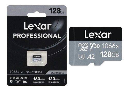 Cartão Memória Lexar Micro Sd 128gb V30 A2 P/ Drone Gopro X3