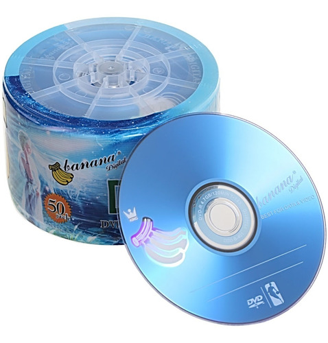 Dvd-r 4,7gb 16x Estampado Bulk X 50 Banana Digital