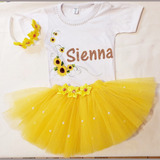 Tutu Con Body O Remera Y Vincha Personalizado 