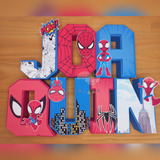 4 Letras 3d Hombre Araña Spiderman Capitán America Candybar