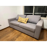 Sillón Sofá Cama Premium De Pana Gris