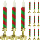 Velas Navideñas Para Ventana, Luces Y Anillos Para El Hogar,