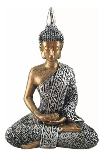 Buda Zen Decoração Estátua De Resina Pintada Serenidade