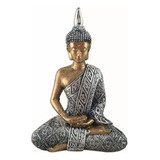 Buda Zen Decoração Estátua De Resina Pintada Serenidade