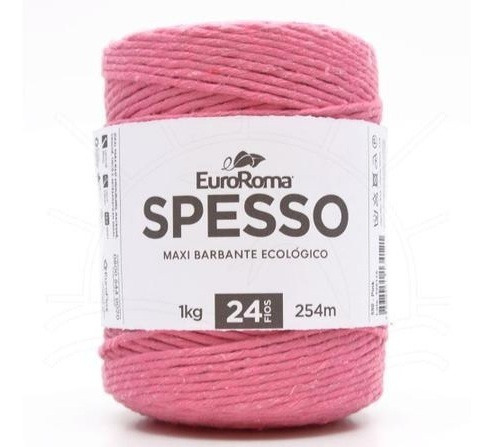 Barbante Spesso Euroroma 24 Fios  Rosa - 1 Kg - 254m