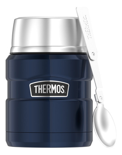 Termo Comida 470ml Con Cuchara Azul Brillante Thermos