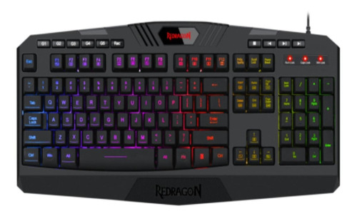 Teclado Gamer Redragon Harpe Pro K503a Rgb Qwerty Español Fj