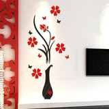 Jx Diy Jase Flor Tree Crystal Arcylic 3d Pegatinas De Pared