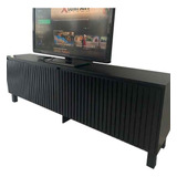 Mesa Tv Lcd Madera Laqueada Varillado Color Verona 4 Puertas