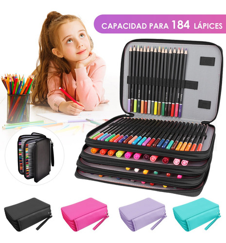 Estuche Organizador Para 184 Lápices Gran Capacidad 4 Capas