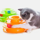  Brinquedo Interativo Gatos Torre Bola Pet 3 Niveis Corre 