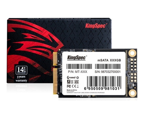 Ssd/shd/hd Kingspec 256gb Msata Mt-256 - 3 Anos De Garantia!