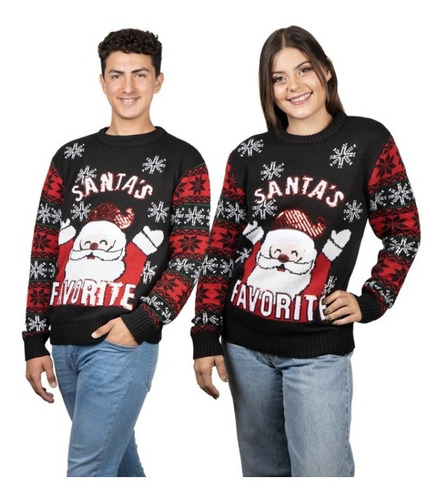 Suéter Navideño Pareja Sweater Ugly Santa Claus Navidad