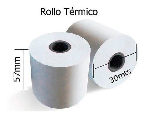 Rollo Papel Térmico 57mm X30mts Pack X8 Unds Impresora Pos