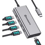 Minisopuru Usb C Splitter, Adaptador Multipuerto De 10 Gbps 