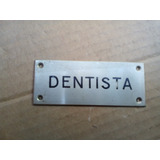 Antigua Placa Cartel Dentista Bronce 10 X 1mm X 4 Alto