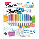 Marcadores Sharpie S-note Punta Cincel 12 Colores