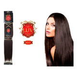 Extension Cabello Luv Remy 100% Humano Remy 18pLG 1.5mts Color 2 Castaño Obscuro