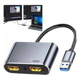 Adaptador Usb Para Hdmi Duplo Expande Dois Monitores