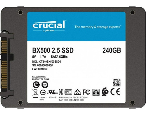 Crucial Disco Ssd 240gb 2.5 Sata Bx500