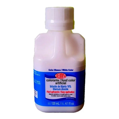 Bioxido De Titanio 120ml Reposteria Colorante Gelatinas | MercadoLibre
