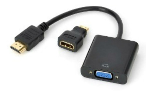 Cabo Adaptador Conversor Mini Hdmi P/ Vga Com Saída De Áudio