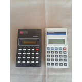 2 Calculadoras Antiguas De Colección Sharp Elsi Mate Sumador