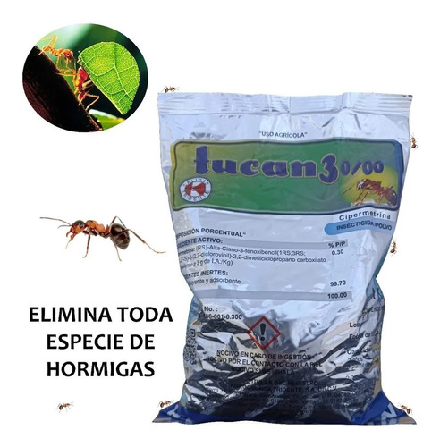 Poderoso Mata Hormigas Y Rastreros Tucan® 3 En Polvo 1 Kilo