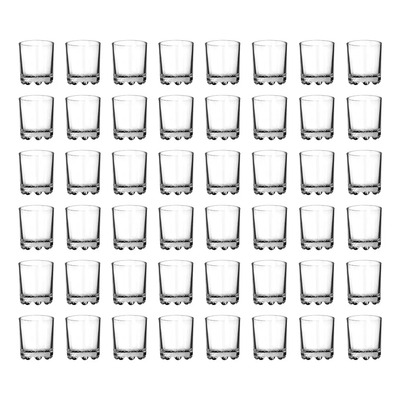 48 Tequileros Muela De Vidrio Mayoreo 80 Ml Vencort Color Transparente | Meses sin interés