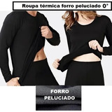 Roupa Frio Peluciada Blusa Calça Pilates Yoga Academia Pesca