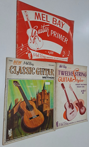 Mel Bay Guitar / Lote X 3 Libros U.s.a. Missouri 1967 1970 