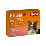 Efipet 3+ Ibasa Antipulgas Para Cães De 9 A 24kg - 4,0ml