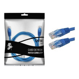 Cabo De Rede Rj45 5m Ethernet Patch Cord Cat5e Azul 5 Metros