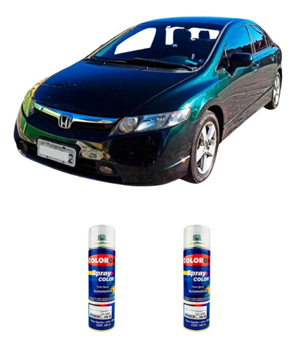 Spray  Verde Vermont Honda  + Verniz + Primer 300ml