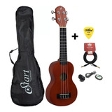 Kit Ukulele Giannini Soprano Eletrico Uks21ns+cabo+1 Palheta