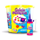Geleia Mágica Colorida Balde Slime Acrilex Art Kids +3 Anos