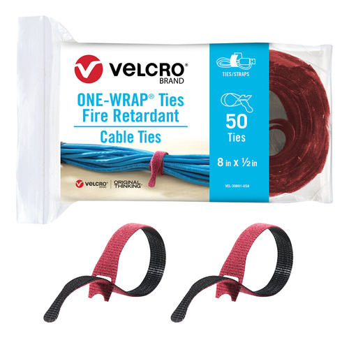 Velcro Brand Bridas De Cable Ignifugas | Paquete De 50 Corre