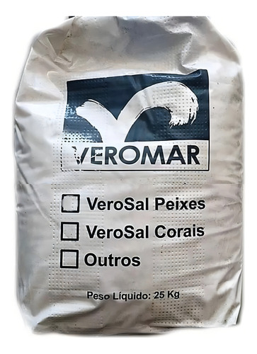 Sal Veromar Verosal Corais 25kg Saco Aquários De Recife