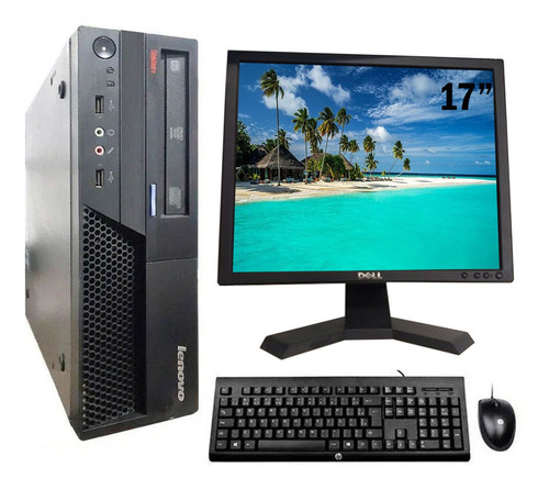 Cpu Lenovo Mtm6234 Core 2 Duo 4gb 320gb Wifi + Monitor 17'