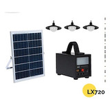 Kit De Emergencia Solar Lx720 - 3 Lamp - Luz Directa