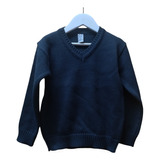 Sweater Niño Lana Colegial, Cuello En V. T 6-16