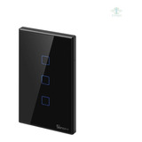 Domotica Switch Pared Sonoff Touch 3 Salidas Negro