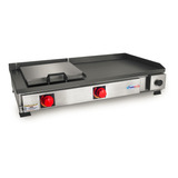 Chapa Para Lanches Profissional Inox 80x40 C/prensa Premium 