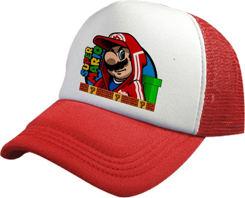 Gorro Gorra Jockey De Malla Mario Super Mario